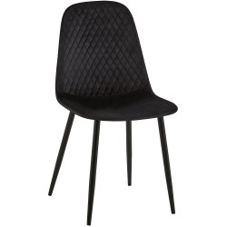 Fauteuil Giverny, velours, noir