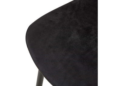 Fauteuil Giverny, velours, noir