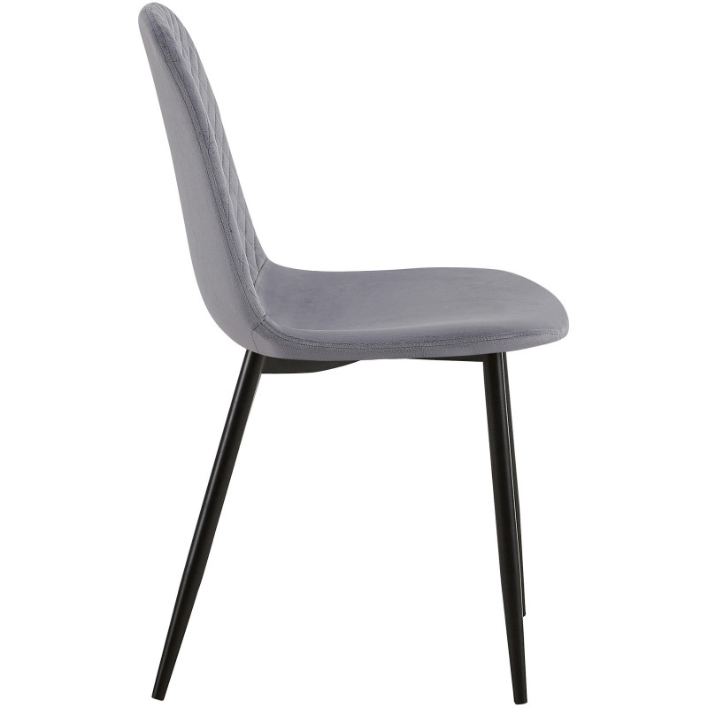 Fauteuil Giverny, velours gris