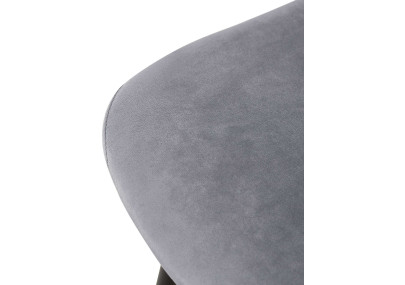 Fauteuil Giverny, velours gris