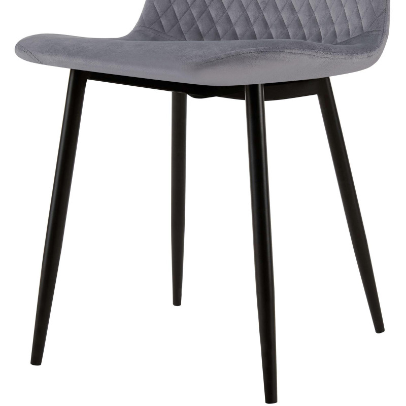 Fauteuil Giverny, velours gris