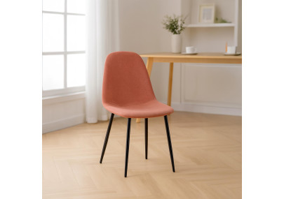 Chaise de salle à manger Napier, tissu orange