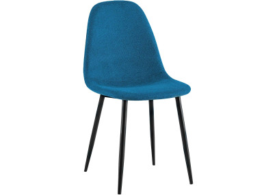 Chaise de salle à manger Napier, tissu bleu