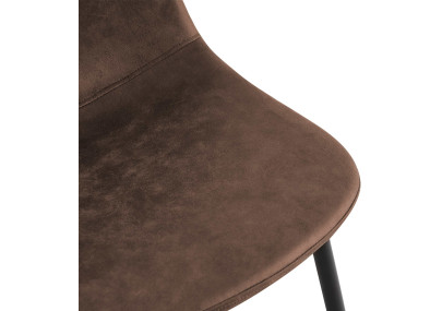 Chaise de salle à manger Napier Vintage, similicuir marron