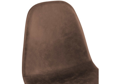 Cadeira de Jantar Napier Vintage, Couro Sintético Castanho