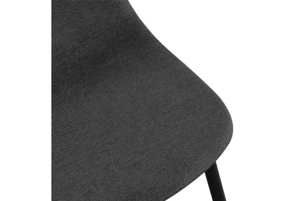 Silla de comedor Napier, tela negra