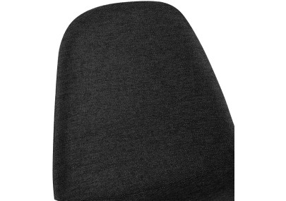 Silla de comedor Napier, tela negra