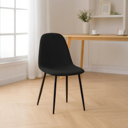 Cadeira de Jantar Napier, Tecido Preto