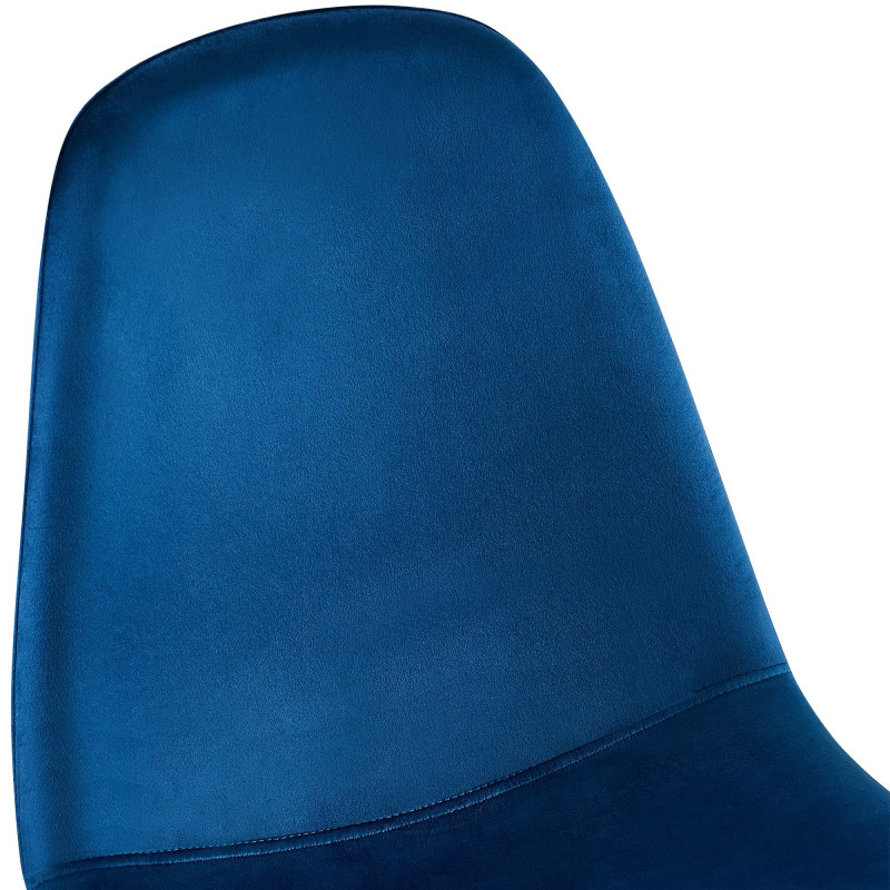 Napier Silla de comedor, terciopelo, azul