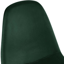 Silla de comedor Napier, terciopelo, verde