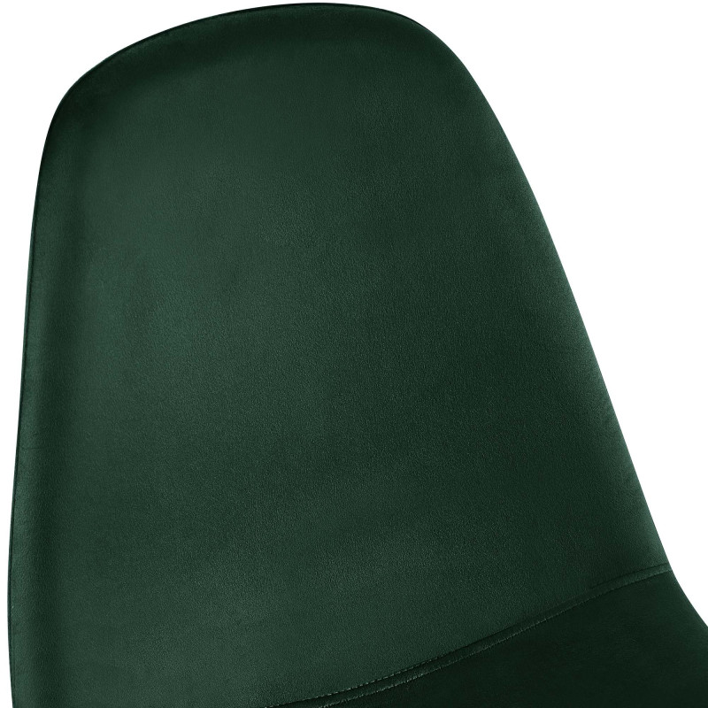 Silla de comedor Napier, terciopelo, verde