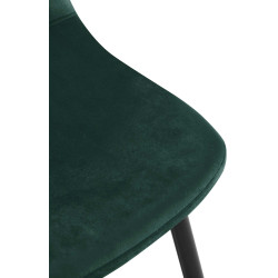 Silla de comedor Napier, terciopelo, verde