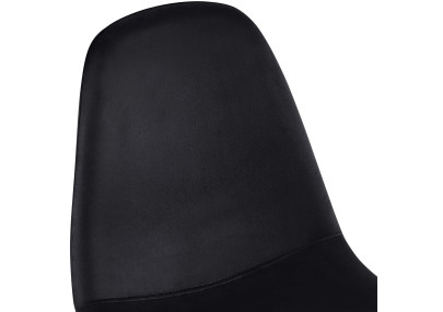 Sedia da pranzo Napier, velluto, nera