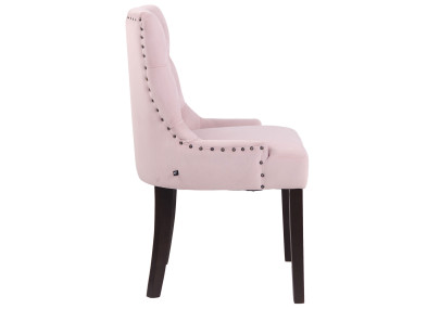Ensemble de 4 chaises de salle à manger Aberdeen en velours rose antique