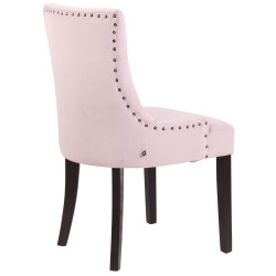 Ensemble de 4 chaises de salle à manger Aberdeen en velours rose antique