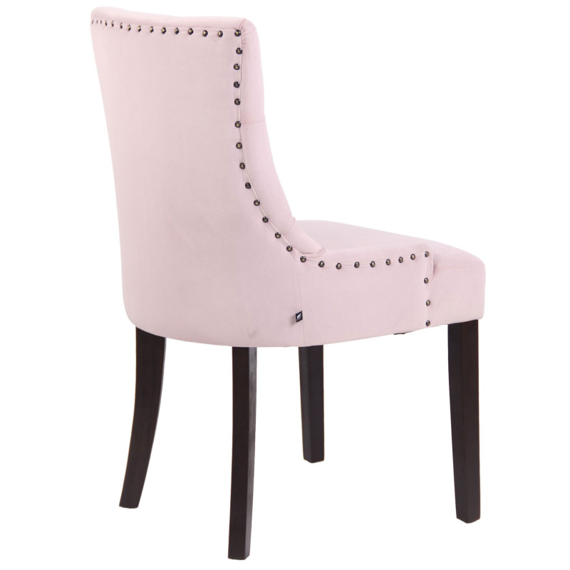 Conjunto de 4 sillas de comedor Aberdeen de terciopelo rosa antiguo
