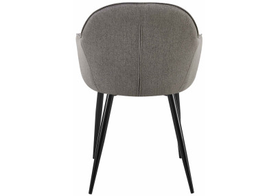 Silla de comedor Boise, tela gris oscuro