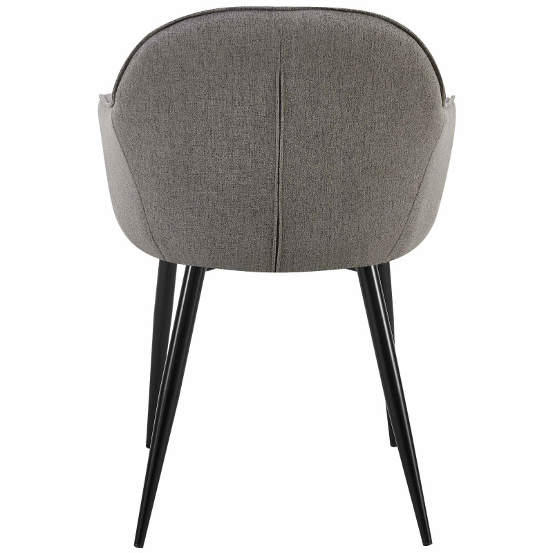 Chaise de salle à manger Boise, tissu gris foncé