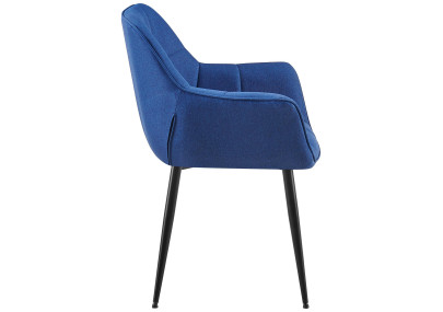 Chaise de salle à manger Roseville, tissu bleu