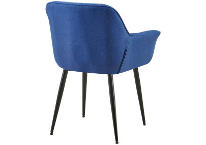 Silla de comedor Roseville, tela azul