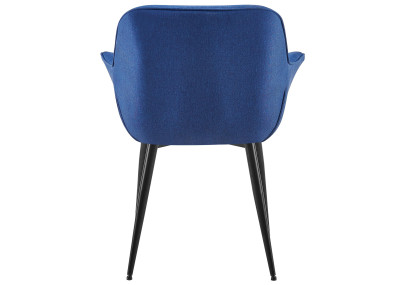 Chaise de salle à manger Roseville, tissu bleu