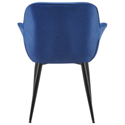 Chaise de salle à manger Roseville, tissu bleu