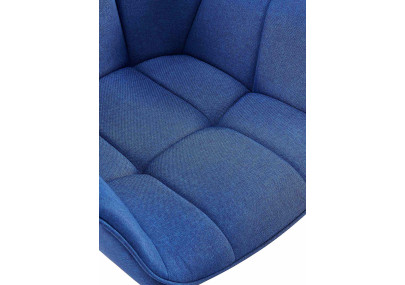 Chaise de salle à manger Roseville, tissu bleu