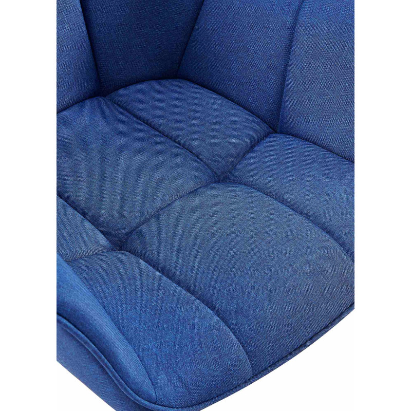 Silla de comedor Roseville, tela azul