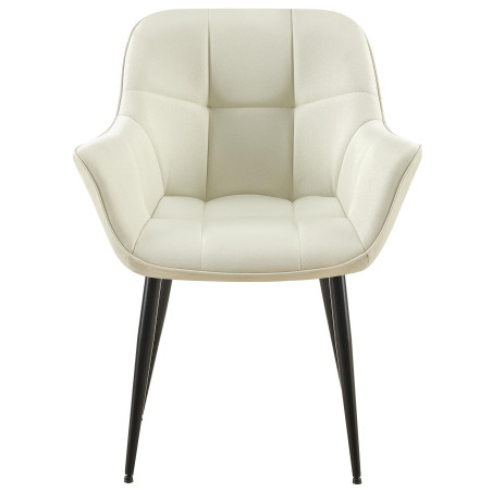 Sedia da pranzo Roseville, tessuto crema