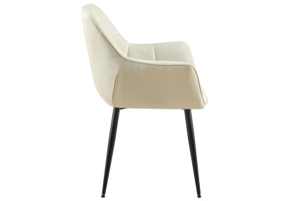 Chaise de salle à manger Roseville, tissu crème
