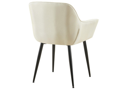 Chaise de salle à manger Roseville, tissu crème