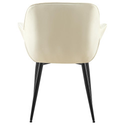 Sedia da pranzo Roseville, tessuto crema