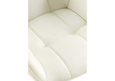 Chaise de salle à manger Roseville, tissu crème