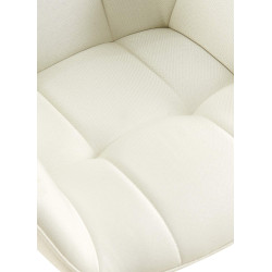 Chaise de salle à manger Roseville, tissu crème