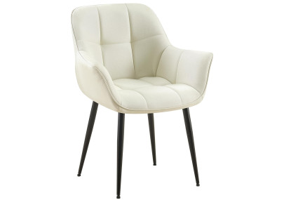 Chaise de salle à manger Roseville, tissu crème