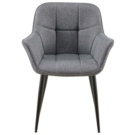 Chaise de salle à manger Roseville, tissu gris foncé