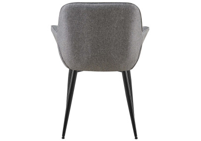 Chaise de salle à manger Roseville, tissu gris foncé