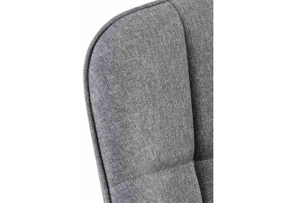 Silla de comedor Roseville, tela gris oscuro