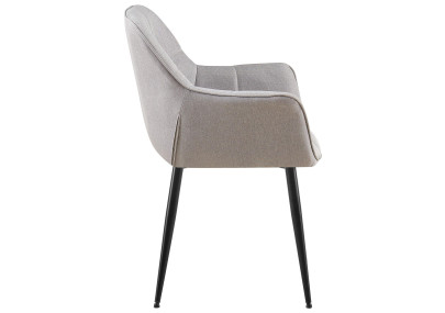 Chaise de salle à manger Roseville, tissu gris
