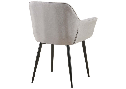 Silla de comedor Roseville, tela gris