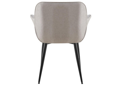 Silla de comedor Roseville, tela gris