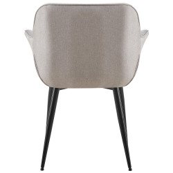 Sedia da pranzo Roseville, tessuto grigio