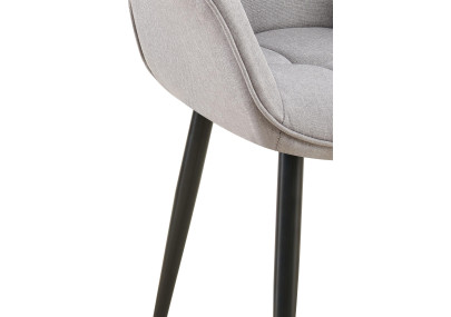 Chaise de salle à manger Roseville, tissu gris