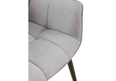 Silla de comedor Roseville, tela gris