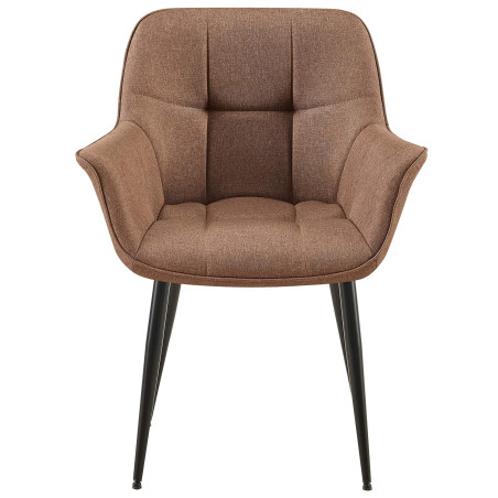 Sedia da pranzo Roseville, tessuto tortora