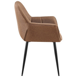 Sedia da pranzo Roseville, tessuto tortora