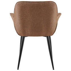 Sedia da pranzo Roseville, tessuto tortora