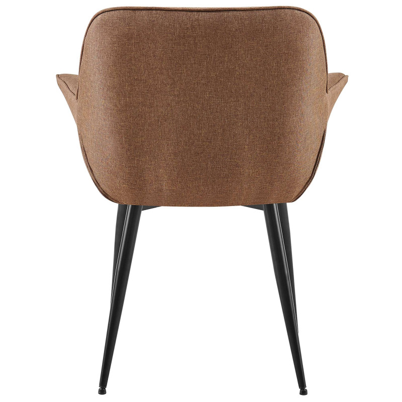 Sedia da pranzo Roseville, tessuto tortora