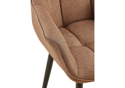 Chaise de salle à manger Roseville, tissu taupe