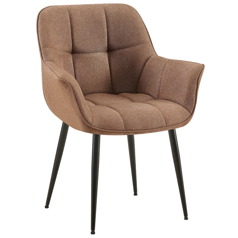 Sedia da pranzo Roseville, tessuto tortora